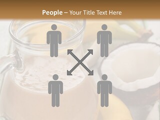 A Banana And A Glass Of Milk On A Table PowerPoint Template