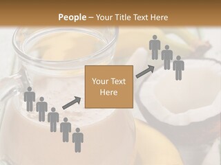 A Banana And A Glass Of Milk On A Table PowerPoint Template