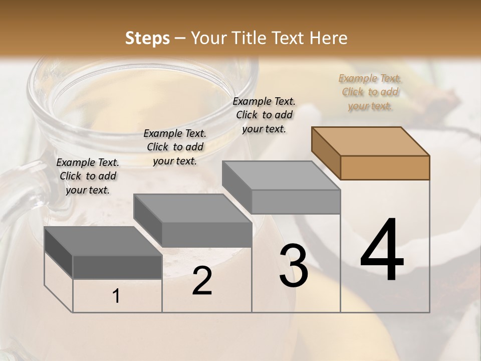 A Banana And A Glass Of Milk On A Table PowerPoint Template