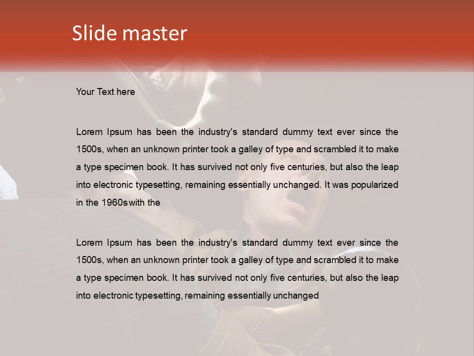 A Man Driving A Car With His Mouth Open PowerPoint Template