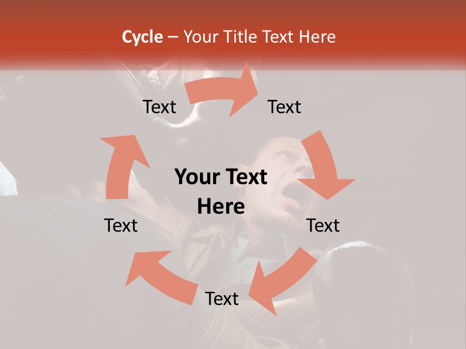 A Man Driving A Car With His Mouth Open PowerPoint Template