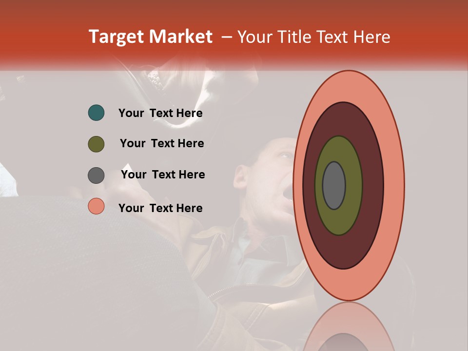 A Man Driving A Car With His Mouth Open PowerPoint Template