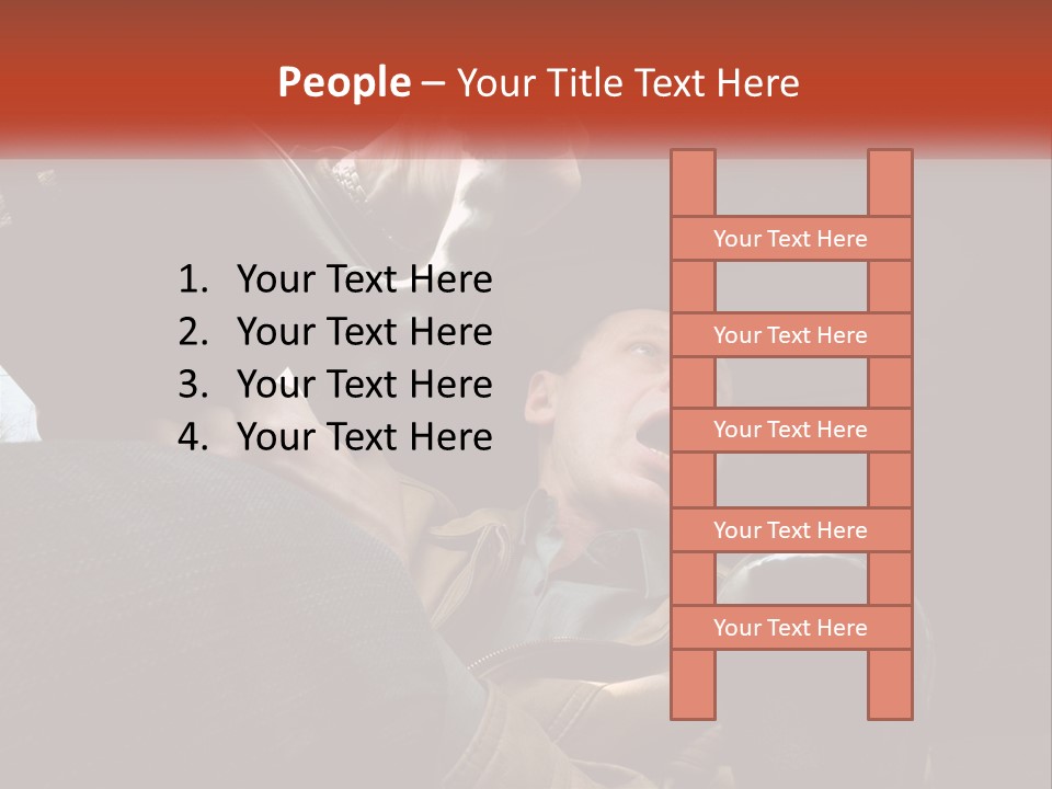 A Man Driving A Car With His Mouth Open PowerPoint Template