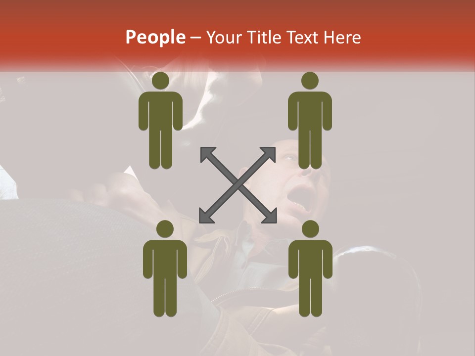 A Man Driving A Car With His Mouth Open PowerPoint Template