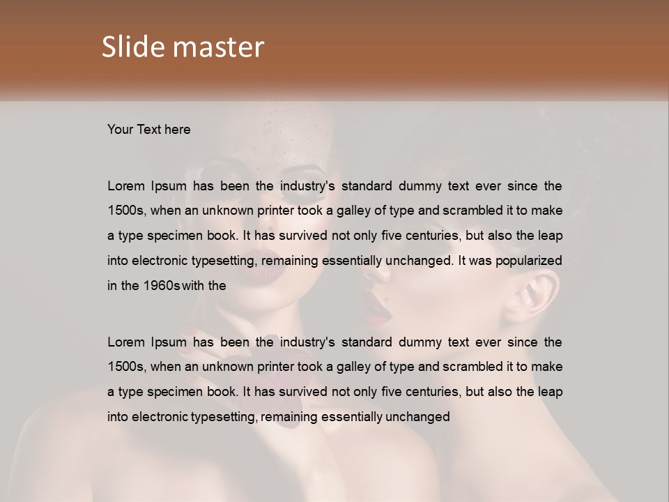 A Couple Of Women With Makeup On Their Faces PowerPoint Template