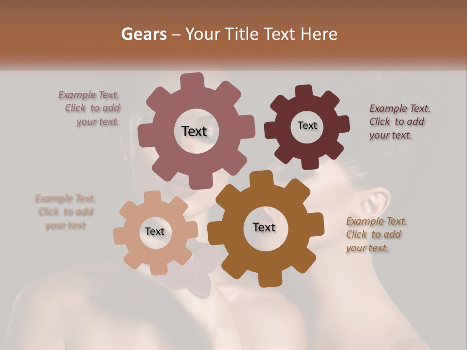 A Couple Of Women With Makeup On Their Faces PowerPoint Template