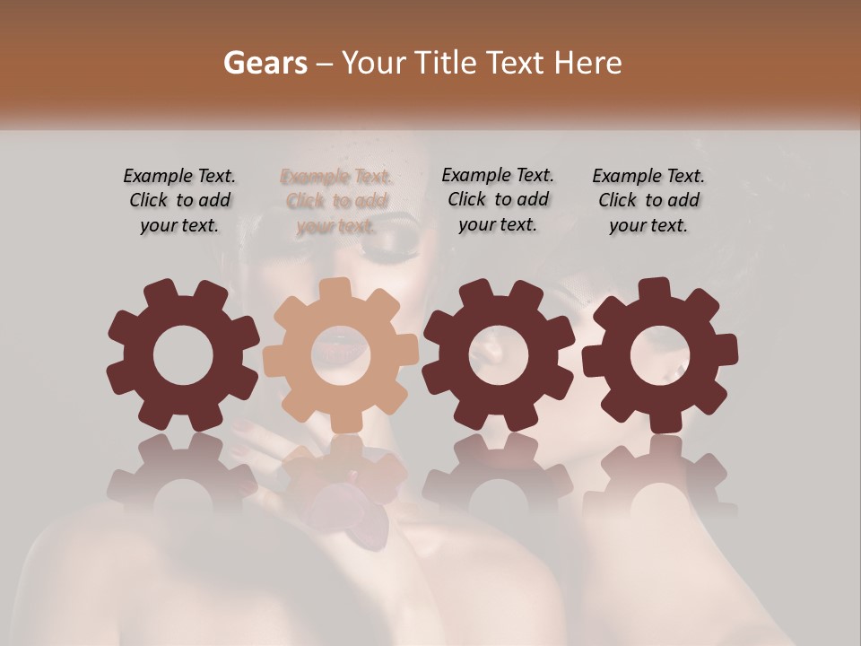 A Couple Of Women With Makeup On Their Faces PowerPoint Template