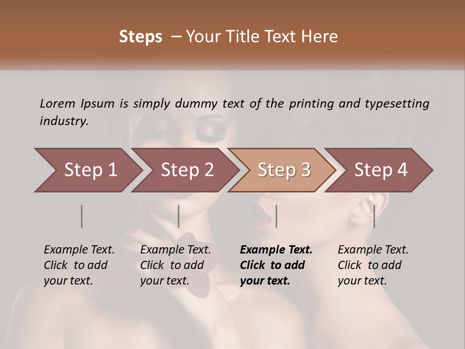 A Couple Of Women With Makeup On Their Faces PowerPoint Template