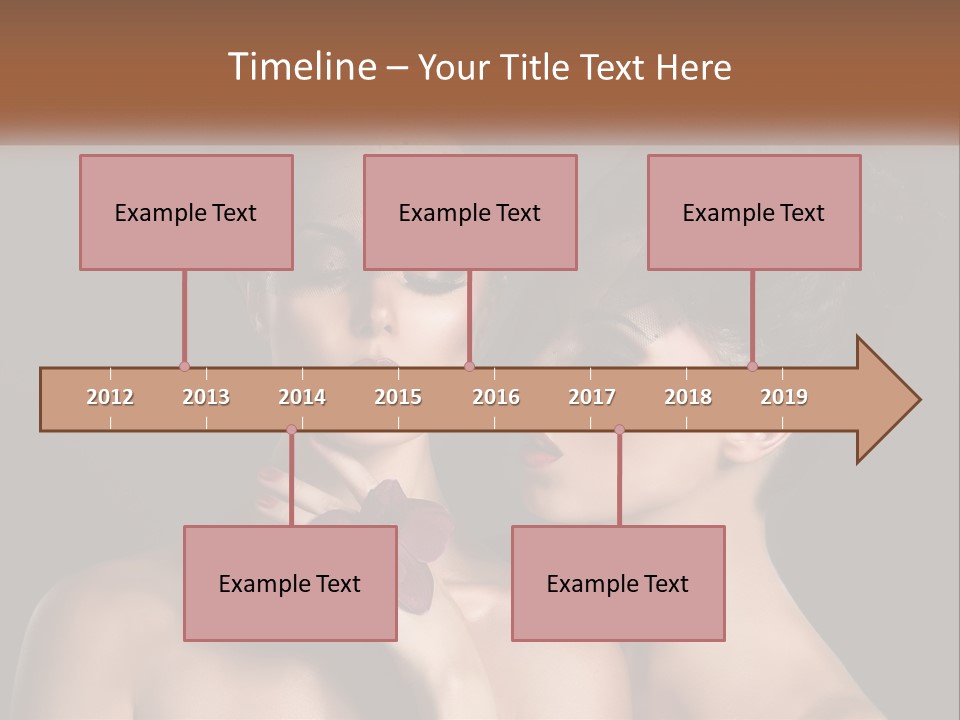 A Couple Of Women With Makeup On Their Faces PowerPoint Template
