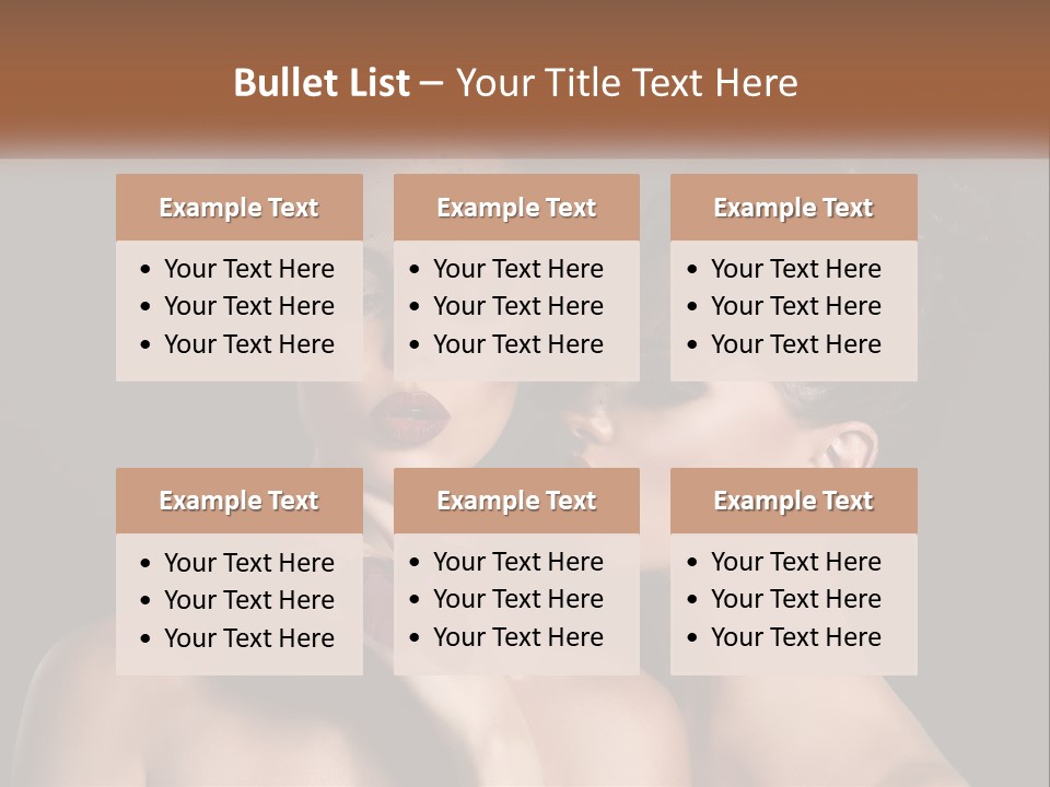 A Couple Of Women With Makeup On Their Faces PowerPoint Template