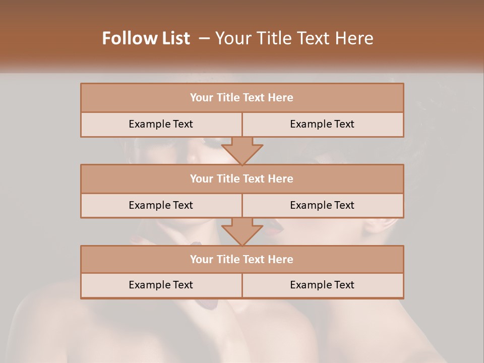 A Couple Of Women With Makeup On Their Faces PowerPoint Template