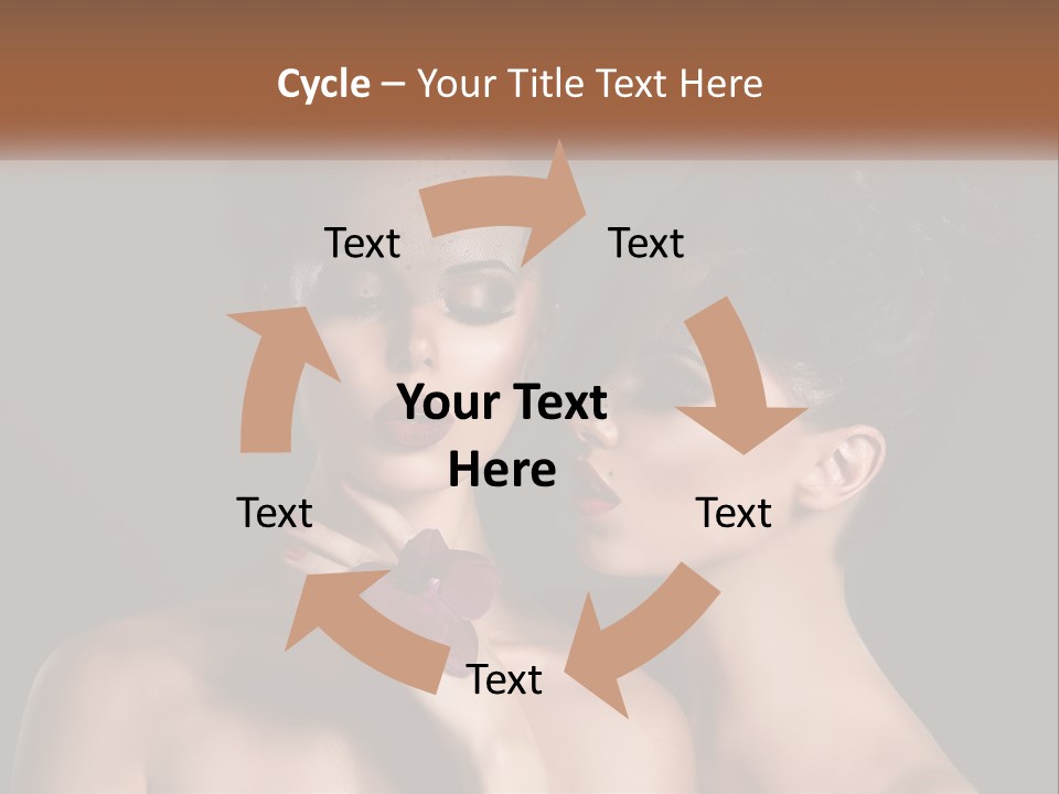 A Couple Of Women With Makeup On Their Faces PowerPoint Template