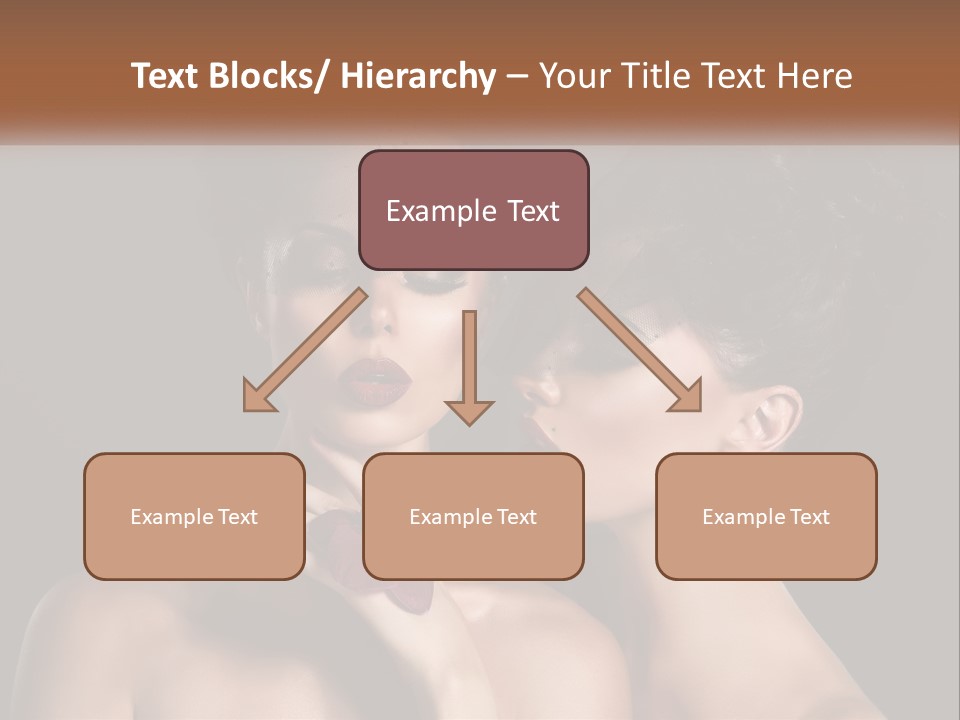 A Couple Of Women With Makeup On Their Faces PowerPoint Template