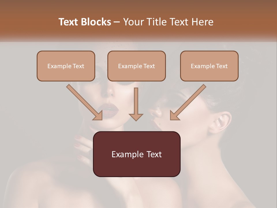 A Couple Of Women With Makeup On Their Faces PowerPoint Template