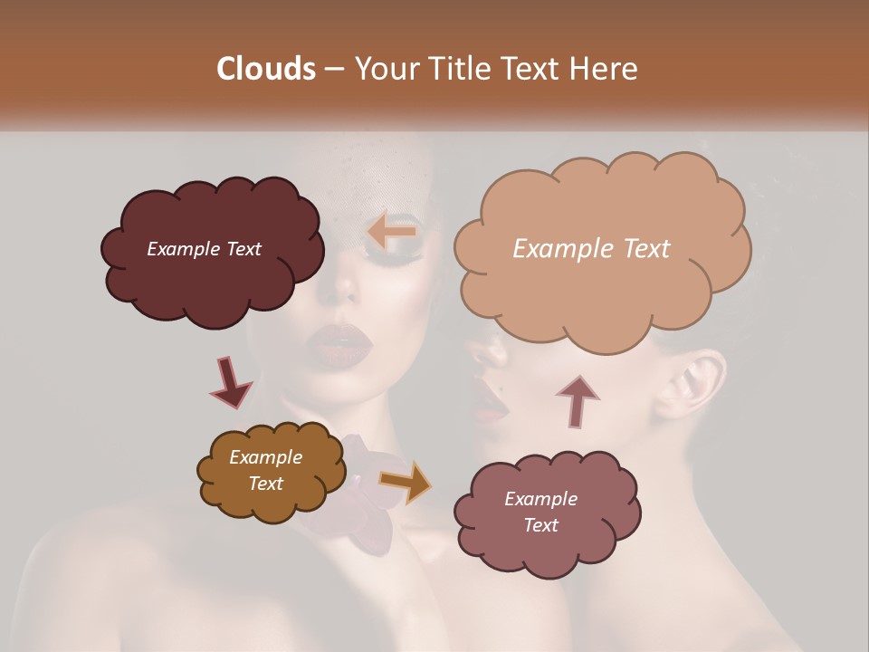 A Couple Of Women With Makeup On Their Faces PowerPoint Template