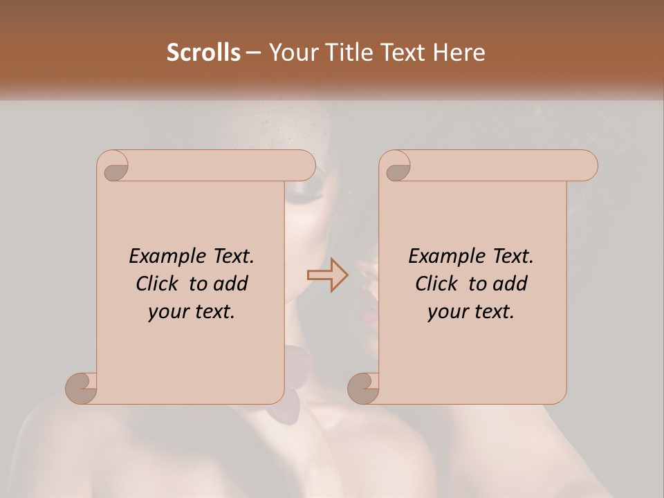 A Couple Of Women With Makeup On Their Faces PowerPoint Template