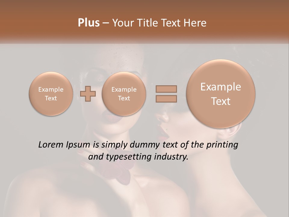 A Couple Of Women With Makeup On Their Faces PowerPoint Template