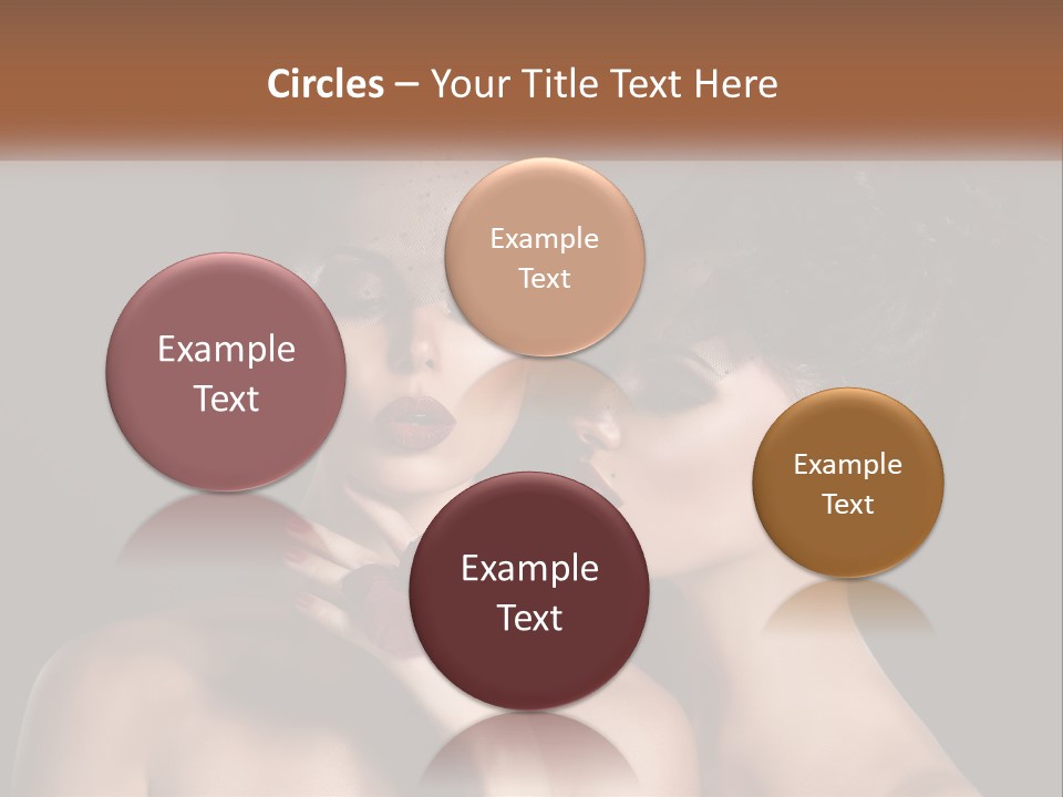 A Couple Of Women With Makeup On Their Faces PowerPoint Template