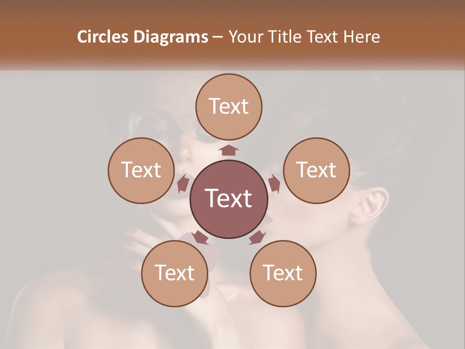 A Couple Of Women With Makeup On Their Faces PowerPoint Template