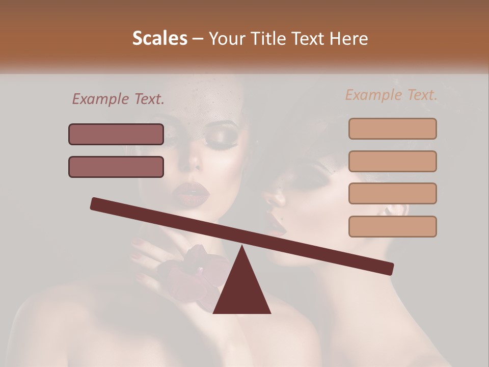 A Couple Of Women With Makeup On Their Faces PowerPoint Template