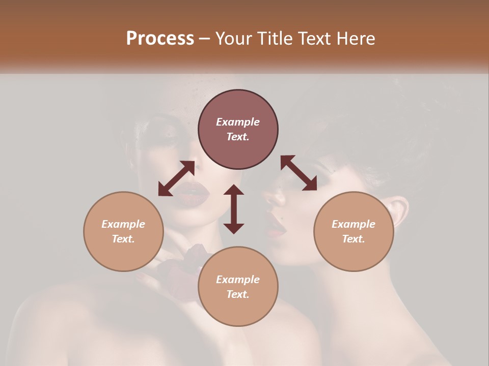 A Couple Of Women With Makeup On Their Faces PowerPoint Template