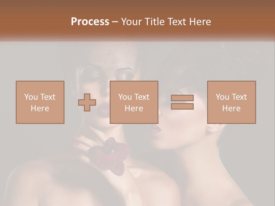 A Couple Of Women With Makeup On Their Faces PowerPoint Template