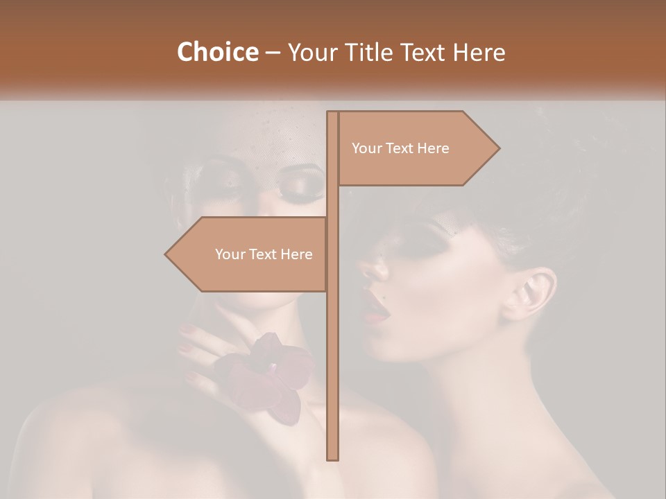 A Couple Of Women With Makeup On Their Faces PowerPoint Template