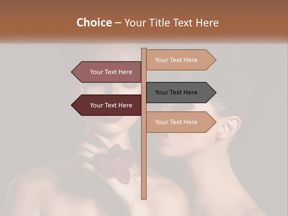 A Couple Of Women With Makeup On Their Faces PowerPoint Template