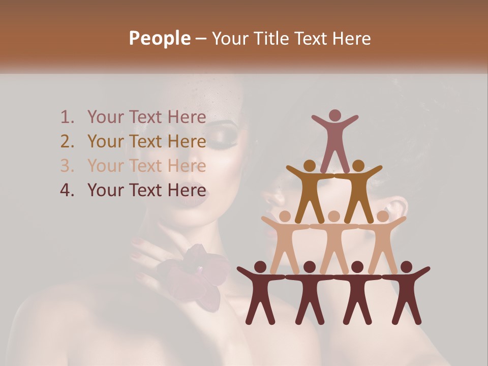 A Couple Of Women With Makeup On Their Faces PowerPoint Template