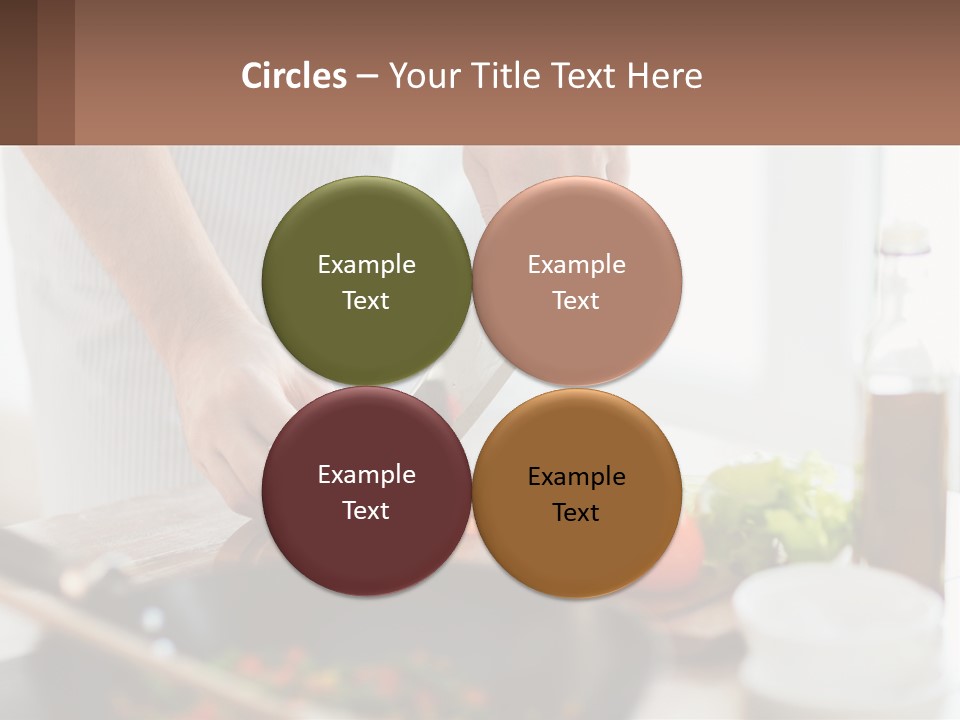 A Person Cutting Vegetables With A Knife On A Cutting Board PowerPoint Template