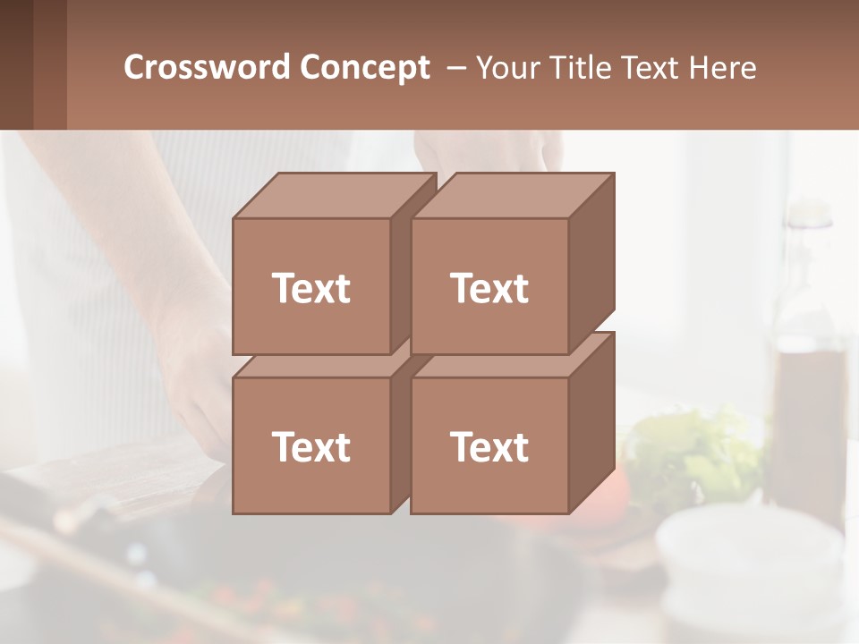 A Person Cutting Vegetables With A Knife On A Cutting Board PowerPoint Template