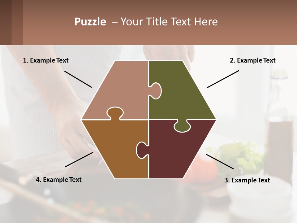 A Person Cutting Vegetables With A Knife On A Cutting Board PowerPoint Template