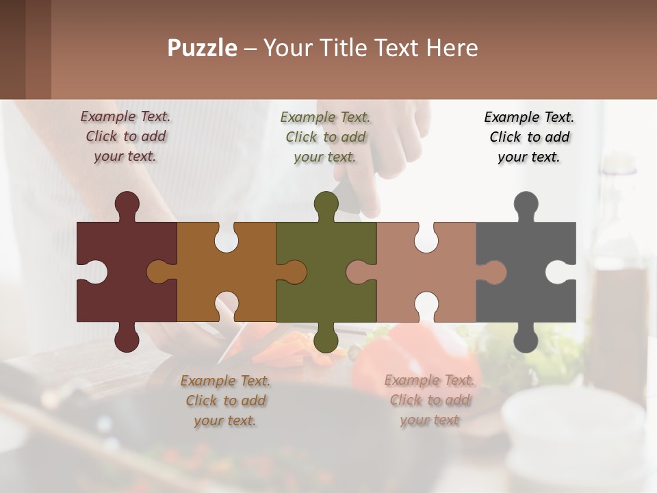 A Person Cutting Vegetables With A Knife On A Cutting Board PowerPoint Template