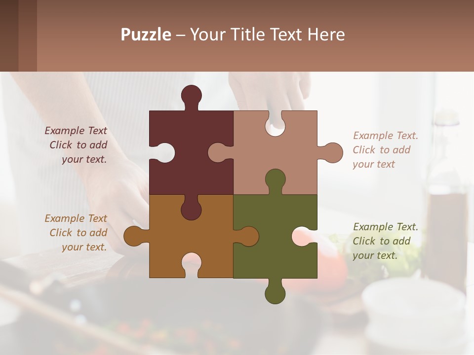 A Person Cutting Vegetables With A Knife On A Cutting Board PowerPoint Template
