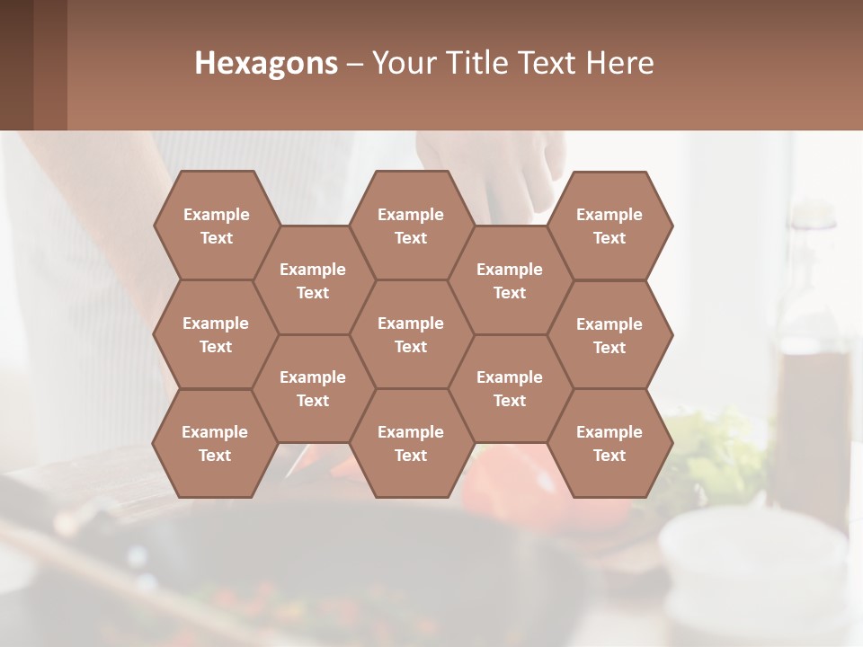 A Person Cutting Vegetables With A Knife On A Cutting Board PowerPoint Template