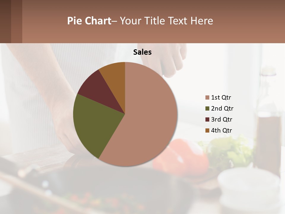 A Person Cutting Vegetables With A Knife On A Cutting Board PowerPoint Template