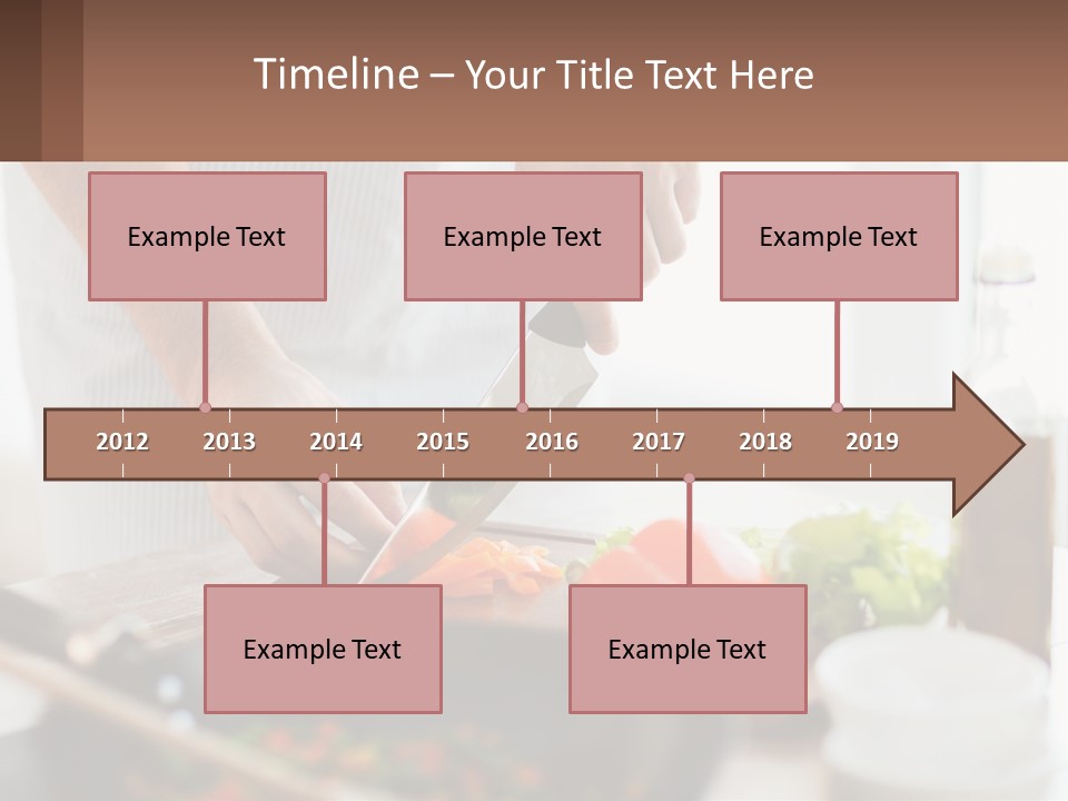 A Person Cutting Vegetables With A Knife On A Cutting Board PowerPoint Template