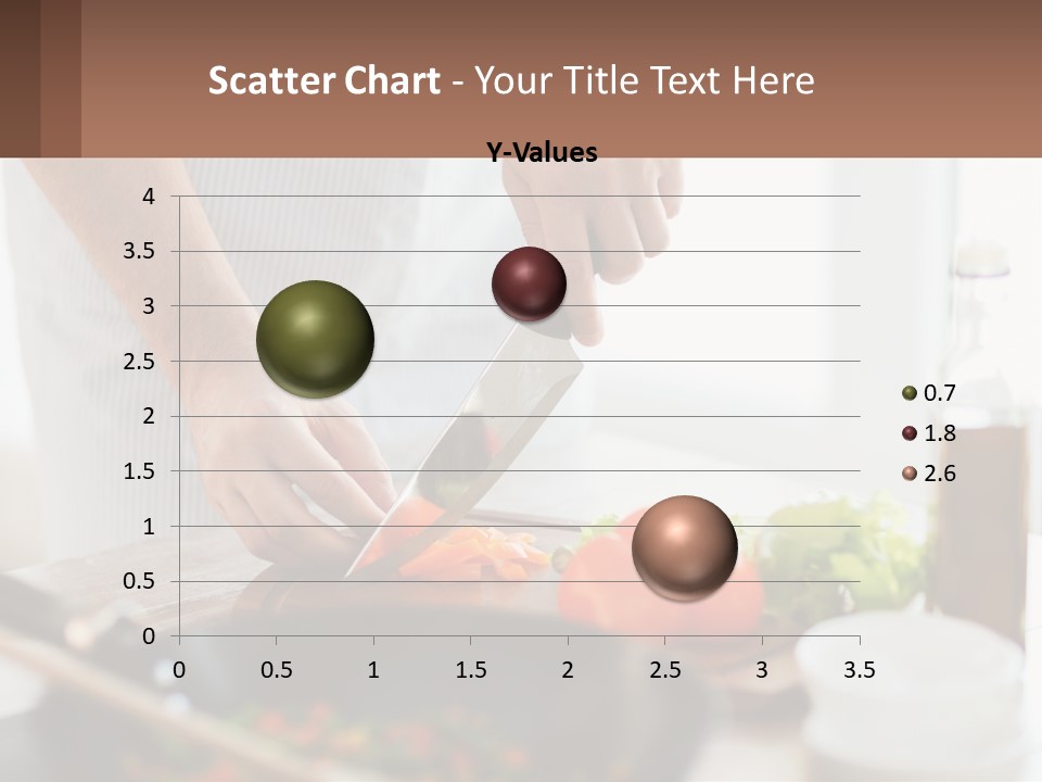 A Person Cutting Vegetables With A Knife On A Cutting Board PowerPoint Template