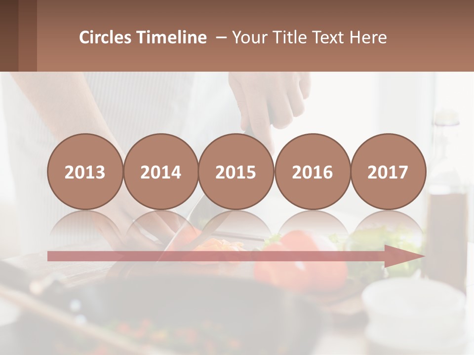 A Person Cutting Vegetables With A Knife On A Cutting Board PowerPoint Template