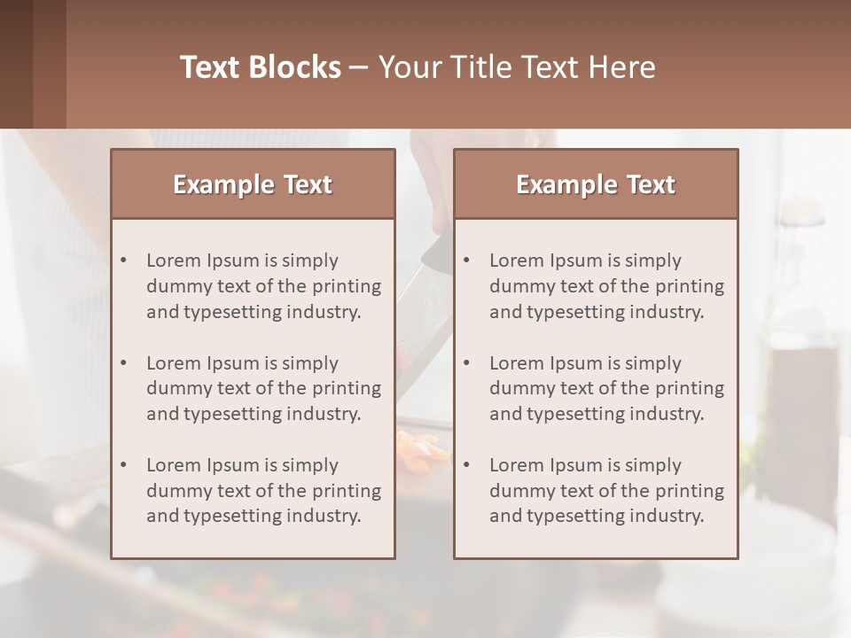 A Person Cutting Vegetables With A Knife On A Cutting Board PowerPoint Template