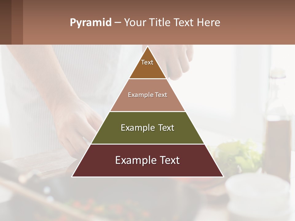 A Person Cutting Vegetables With A Knife On A Cutting Board PowerPoint Template