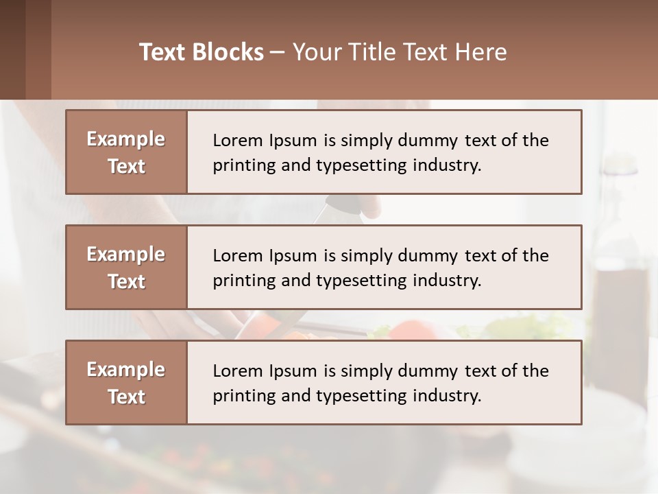A Person Cutting Vegetables With A Knife On A Cutting Board PowerPoint Template