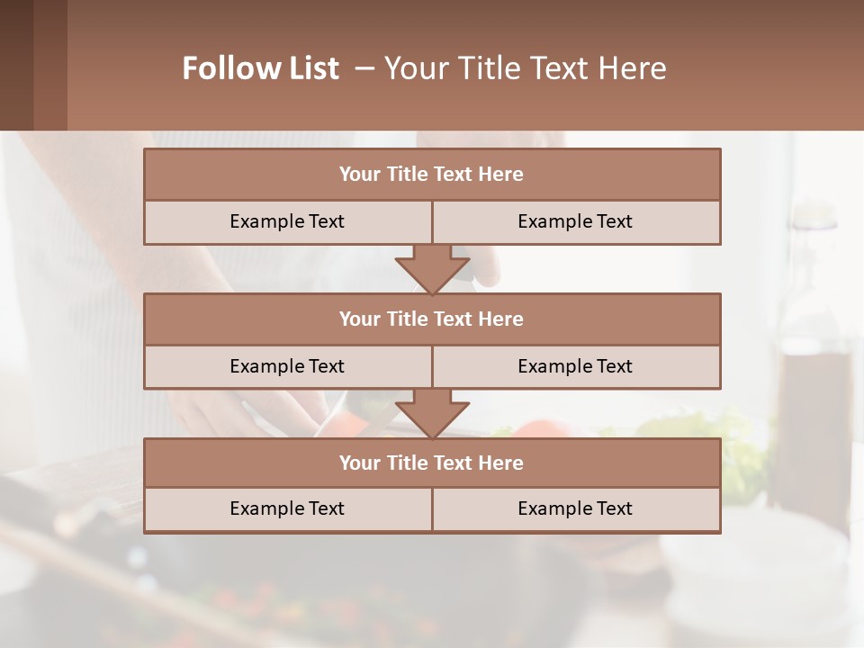 A Person Cutting Vegetables With A Knife On A Cutting Board PowerPoint Template