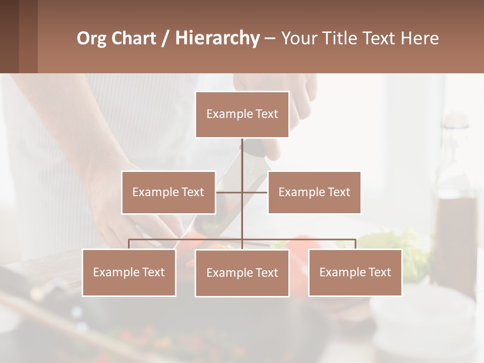 A Person Cutting Vegetables With A Knife On A Cutting Board PowerPoint Template