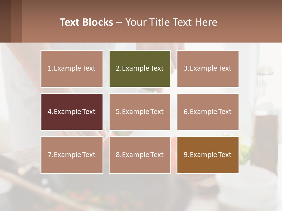 A Person Cutting Vegetables With A Knife On A Cutting Board PowerPoint Template