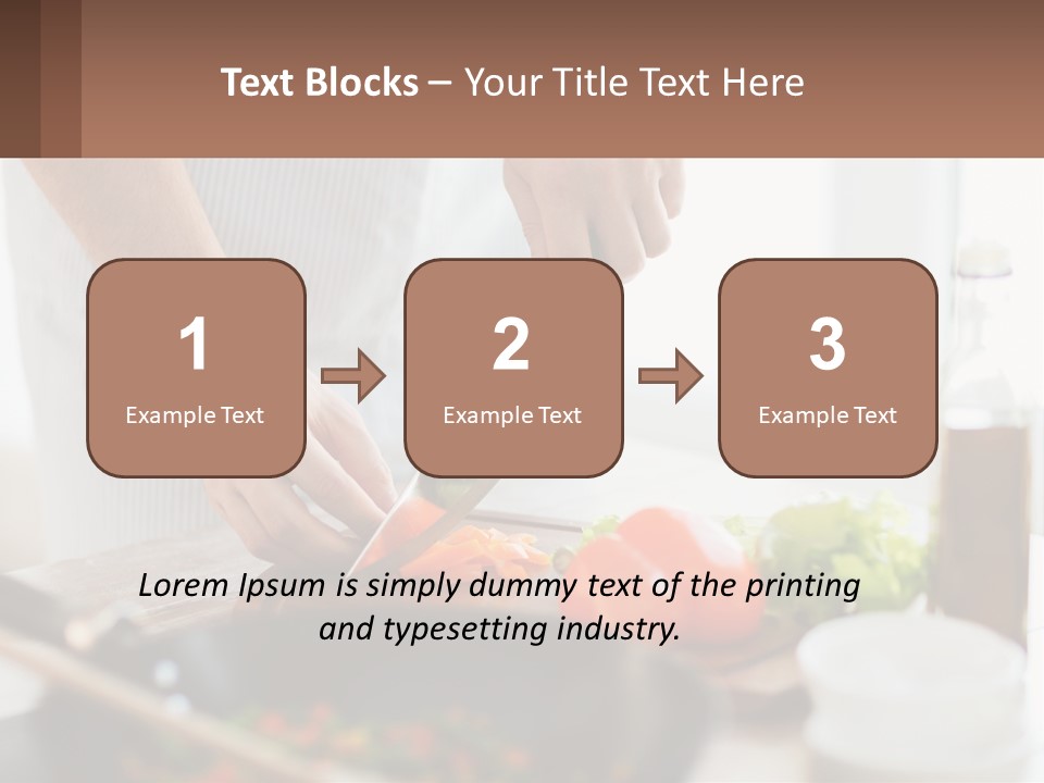 A Person Cutting Vegetables With A Knife On A Cutting Board PowerPoint Template