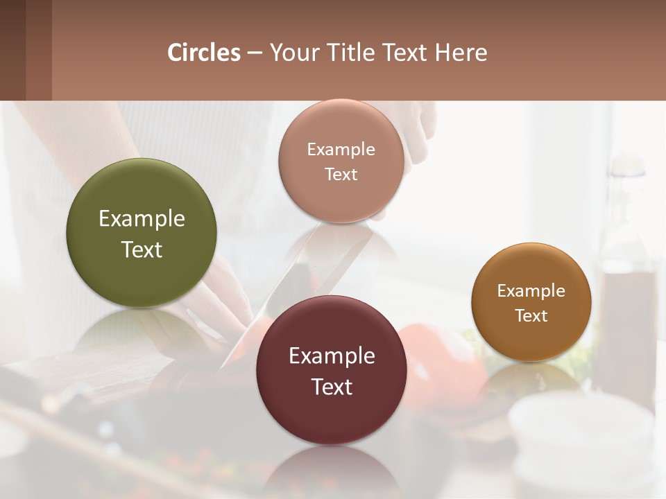 A Person Cutting Vegetables With A Knife On A Cutting Board PowerPoint Template