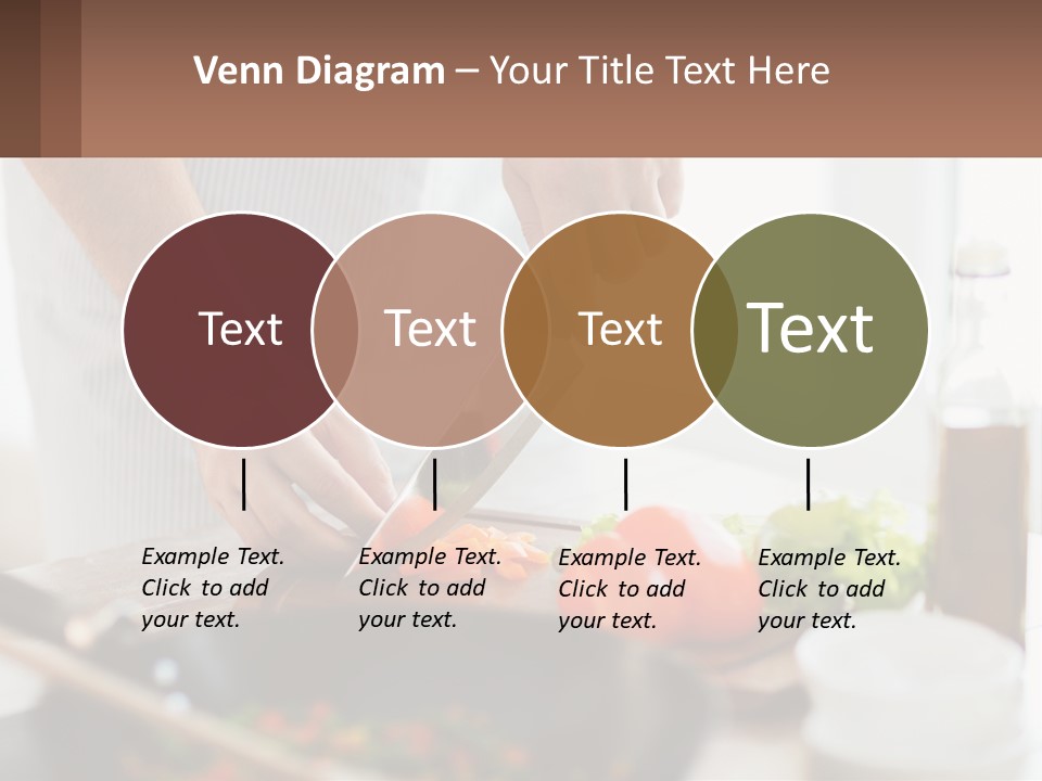 A Person Cutting Vegetables With A Knife On A Cutting Board PowerPoint Template