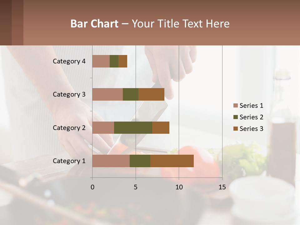 A Person Cutting Vegetables With A Knife On A Cutting Board PowerPoint Template