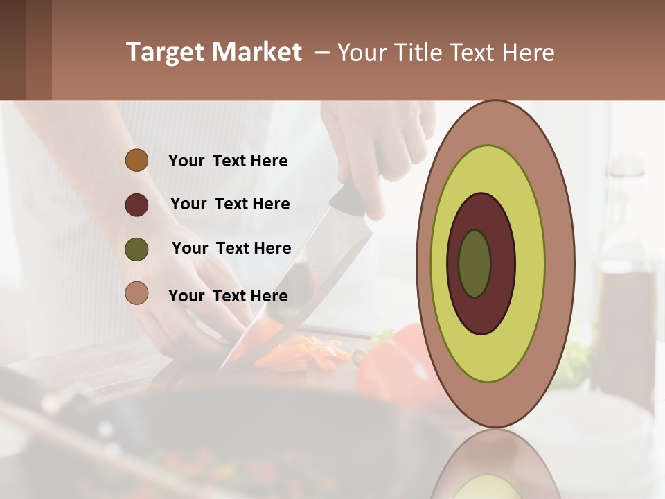 A Person Cutting Vegetables With A Knife On A Cutting Board PowerPoint Template